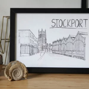 Stockport Skyline Wallart Print